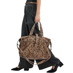 NWT Free People Wild Thing leopard tote